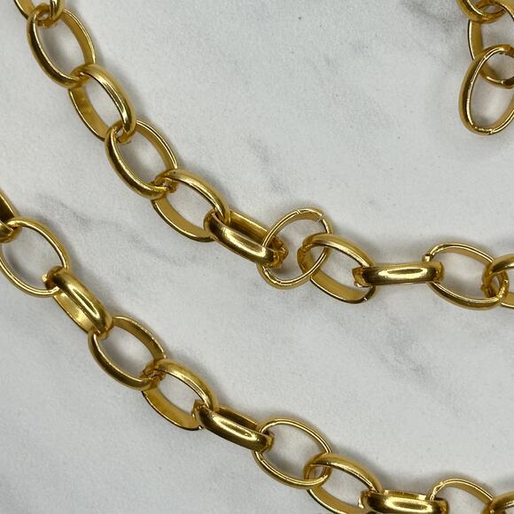 Gold Chain Link Belt Y2K Festival Adjustable One Size ✨ - Picture 3 of 11